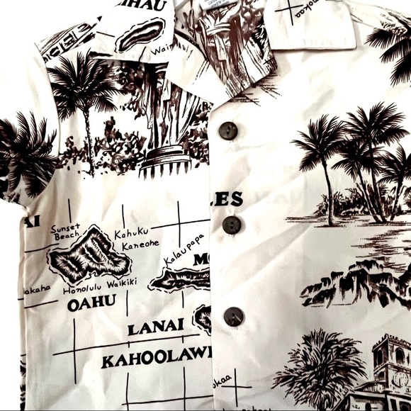 4 for $20 SALE! Koko Keiki Hawaii Vintage Infant Hawaiian Top, Map Print, 12 mo. - Picture 7 of 7